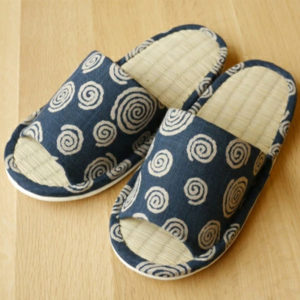 Tatami Rush slippers Uzumaki design