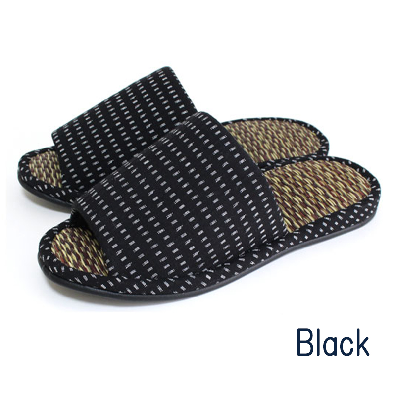 Tatami Rush slippers black dot design | Tokyo Store Tatami Mat, Sake Cup