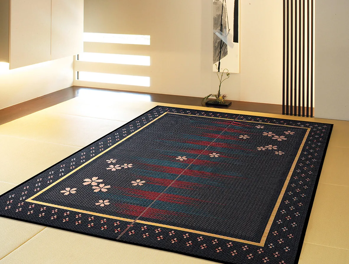 Tatami rug mat SAKURA design triple weaving made in Japan, Tokyo Store