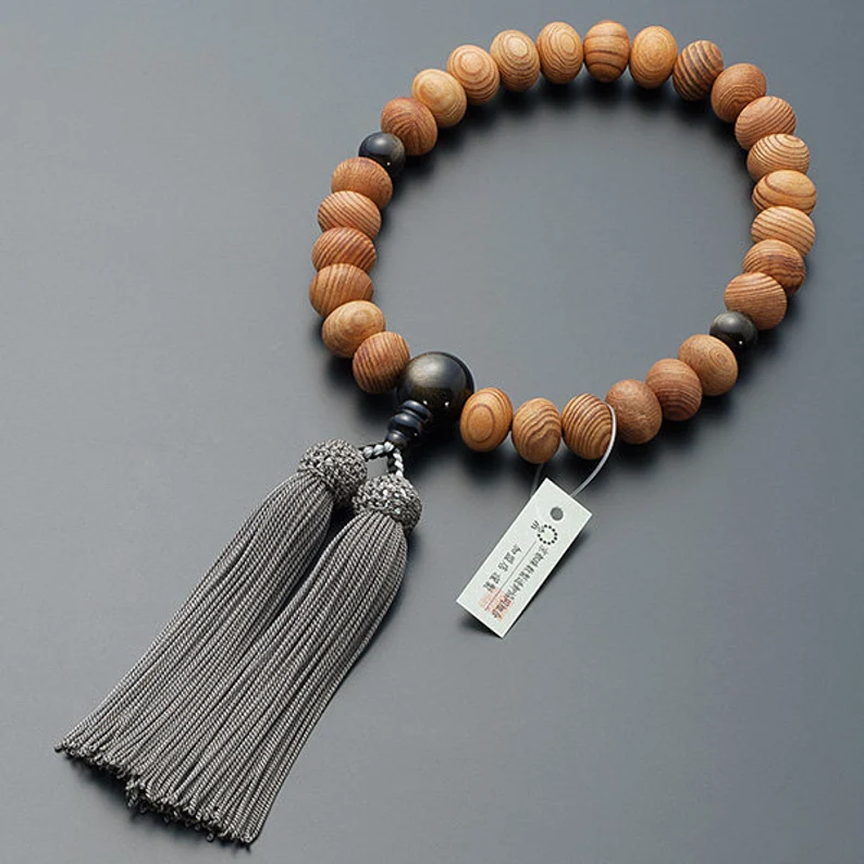 Japanese Buddhist Prayer Bracelet Vtg Rosary Juzu Brown Iridescent Pom |  Online Shop | Authentic Japan Antiques