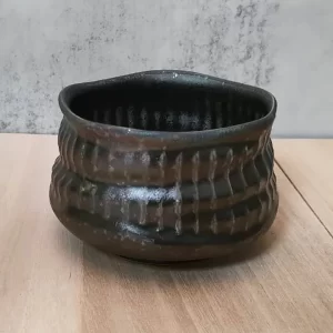Mino ware black matcha bowl made in Japan