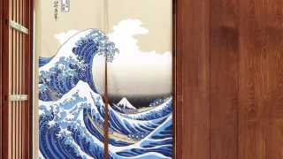 Noren Tapestry Katsushika Hokusai kanagawaokinamiura | Tokyo Store